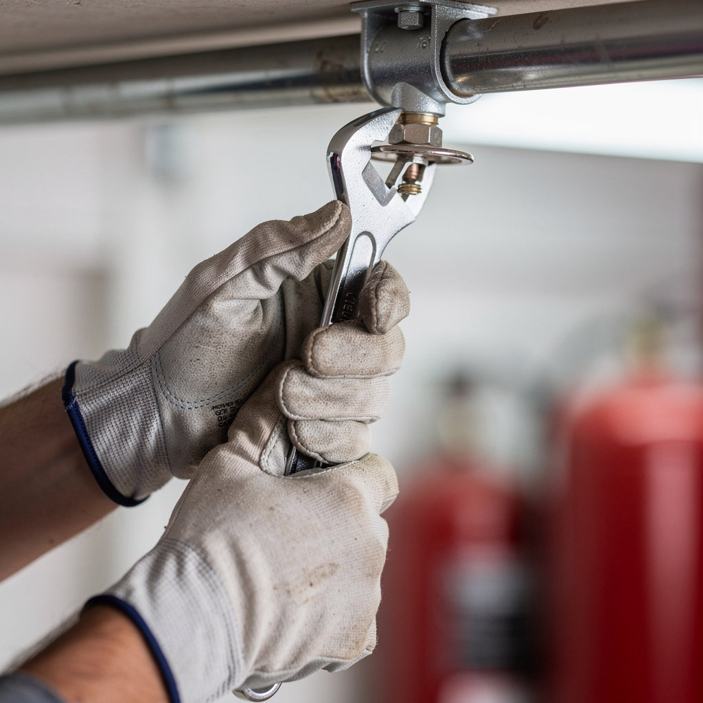 Nargan Fire & Safety Company expert technician performing a professional fire extinguisher inspection in Goleta, CA